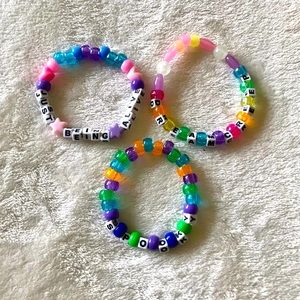 Beaded colorful bracelet rave party set